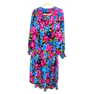 Reformation Floral Midi Dress Multicolor Size‎ L